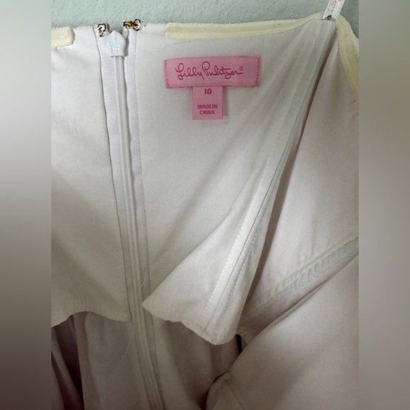 Lilly Pulitzer Seersucker Lottie Dress in Party Hopper Embroidery Twee Size 10 - Picture 11 of 14